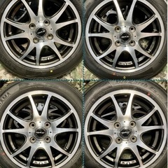 商談中」㉘155/65R14新品ヨコハマタイヤ4本と中古美品ホイールとナット