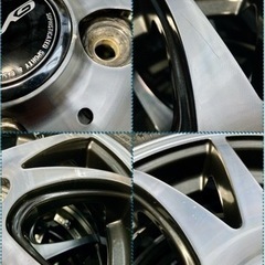 商談中」㉘155/65R14新品ヨコハマタイヤ4本と中古美品ホイールとナット付き