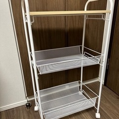 【お譲りする方決まりました】ニトリ　キッチン収納　スリムワゴン　...