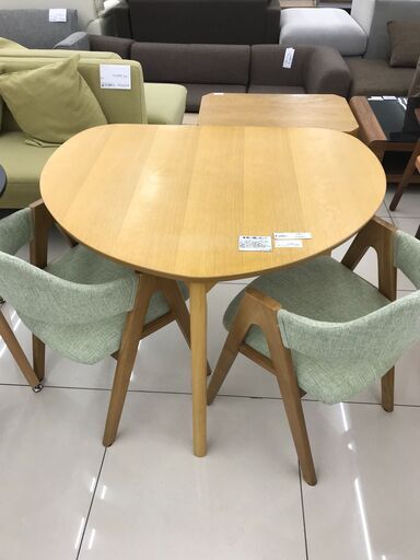 ★ジモティ割あり★  ダイニイグテーブルセット ナチュラルブラウン H71×D85×W100.5 クリーニング済み HJ2567