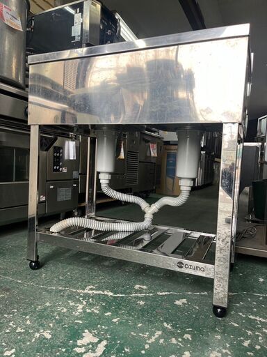 商談中 AZUMA KP2-750 2槽シンク w750×d450×h800+90mm アズマ  