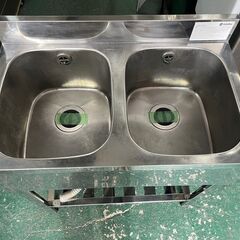 商談中　AZUMA KP2-750　2槽シンク ｗ750×ｄ450×ｈ800+90mm　アズマ★
