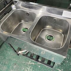 商談中　AZUMA KP2-750　2槽シンク ｗ750×ｄ450×ｈ800+90mm　アズマ★