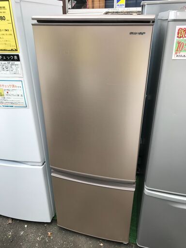 【FU778】 シャープ   SHARP  2ドア冷凍冷蔵庫  SJ-D17FJ-N  2019年製  167L  つけかえどっちもドア  ナノ低温脱臭触媒  ゴールド系  おしゃれ 1～2人用  キッチン家電 クリーニング済 堺市 深井【ジャングルジャングル深井店】