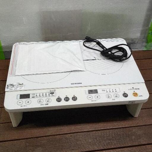 0324-077 音声付2口IHコンロ IHK-W12SV-W