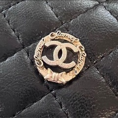 美品 CHANEL リボン ココマーク 6連キーケース レザー ブラック 黒
