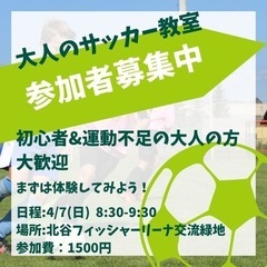 大人の為の初心者サッカー教室4/7(日)の画像