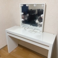 [セット売り]IKEA MALM ドレッサー+NISSEDAL 鏡 