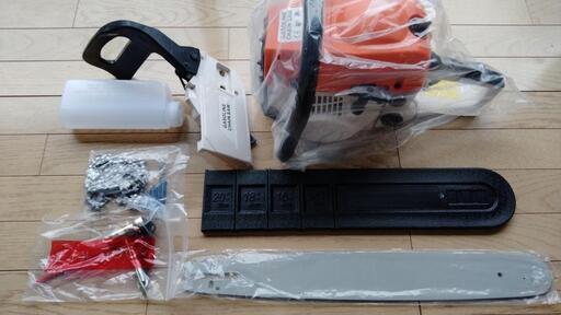 発送可 新品 ハイパワー エンジンチェーンソー 最大切断幅50㎝×2 ガソリン チェーンソー