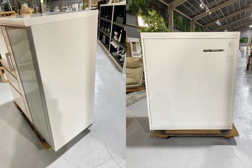 ☆ニトリ☆ レンジボード キッチン ホワイト 食器棚 カウンター 幅90cm