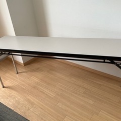 【値下げ】折畳テーブル　ホワイト　プラス株式会社　YTS6150