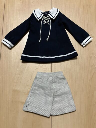 MDD 衣装 ドール服 編み上げワンピ＆キュロットセット・ミニ
