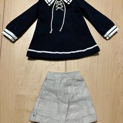 MDD 衣装 ドール服 編み上げワンピ＆キュロットセット・ミニ