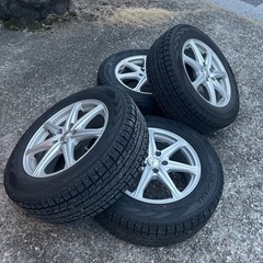 2023年製2本/2016年製2本　225/65R17　ヨコハマスタッドレスタイヤ　5穴　アルミホイール付き　4本セット　17インチ　　