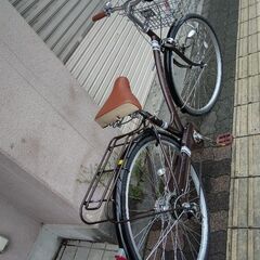 美品☆Coronet Noel[コロネットノエル]27吋 ファッションシティーサイクル 外装6段/LEDオート(マットショコラ)