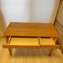 （週末限定値下げ実施）無印良品  無垢材デスク（引出付）オーク材