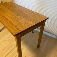 （週末限定値下げ実施）無印良品  無垢材デスク（引出付）オーク材