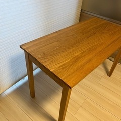 （週末限定値下げ実施）無印良品  無垢材デスク（引出付）オーク材