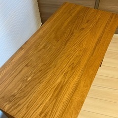 （週末限定値下げ実施）無印良品  無垢材デスク（引出付）オーク材