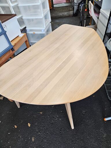 リサイクルショップどりーむ荒田店 No10761　ダイニングテーブル　天然木素材