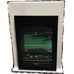 ベリーニ　ホワイト × ブラック​　BLNII12BJ　インテリア暖炉