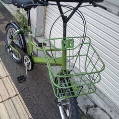 美品☆APRES MIDI[アプレスミディ]20吋 コンパクト自転車 外装6段(オリーブドラブ)