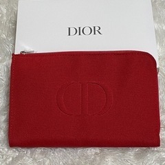 Dior赤Lジップポーチ