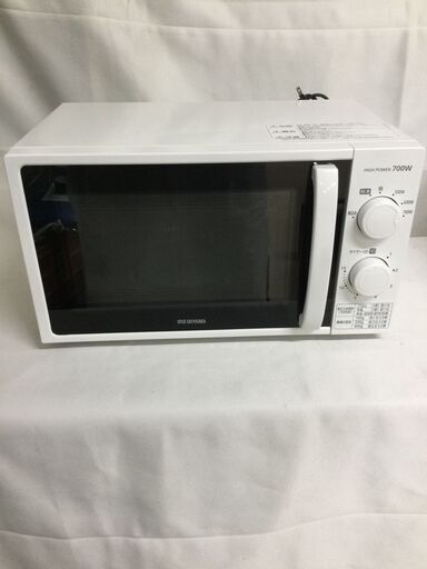 【北見市発】アイリスオーヤマ IRIS OHYAMA 電子レンジ KMG-T177-5-W 2019年製 100V 17L  ターンテーブル ホワイト 50Hz専用 シンプル (E2577mkyY)