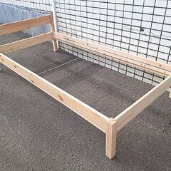 札幌【無印良品 パイン材ベッド シングルサイズ】シングルベッド 片面