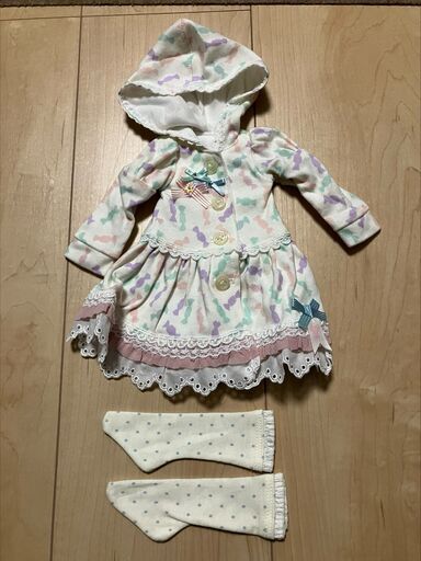 MDD ドール服　飴柄　フード　ワンピース