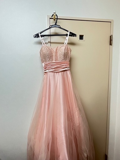 ドレスルームアミ ロングドレス ドレスルームアミ ピンク花柄ドレス