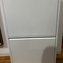 IKEA ゴミ箱2段　白