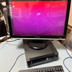 ubuntu搭載デスクトップPC、モニター、キーボード、マウスセット