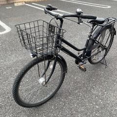 自転車 ママチャリ クロスバイク ブラック