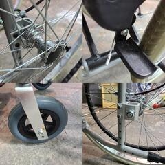 車椅子 軽量 折りたたみ車いす ノーパンクタイヤ仕様 自走用車椅子 アルミ製車イス ワインレッド