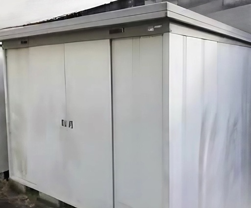 【引き取り限定】大型スチール製物置 屋外用 鍵付き 解体済 ２台 東京都中野区 ①