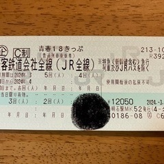 【ネット決済・配送可】青春18切符2024春　残り4回分