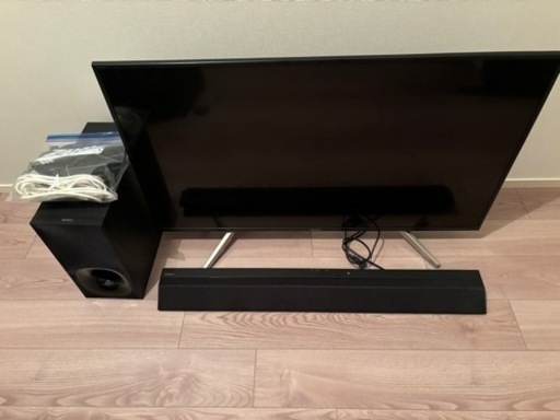 SONY43型Bravia 4K液晶テレビとサウンドバーセット