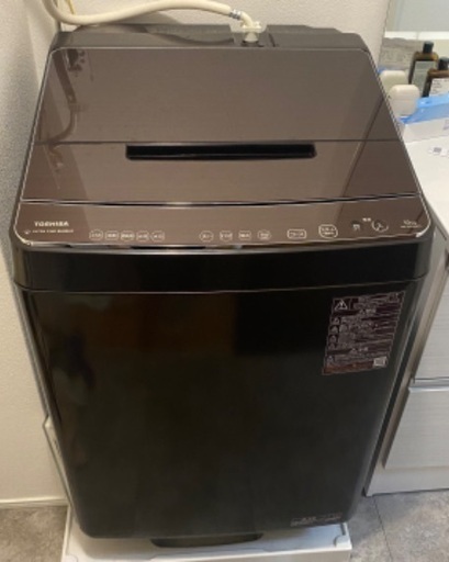 【最終お値下げ】東芝/TOSHIBA AW-10SD9 全自動洗濯機 ザブーン ウルトラファインバブル洗浄W 10kg グレインブラウン 2020年製 中古