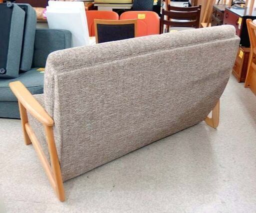 ベージュ 布地 2人掛けソファ 木製フレーム ベージュ 布地 2人掛けソファ 木製フレーム 【公式通販】