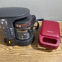 コーヒーメーカー EC-TC40/ホットサンドメーカーVH…
