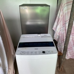 【新生活応援】　洗濯機ハイアール　JW-C55D 冷蔵庫AQUA...