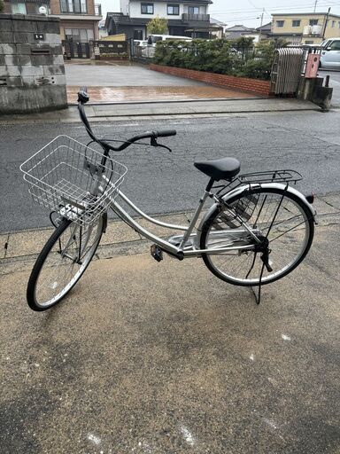 PLEASURE プレジャー 自転車 26インチ シルバー USED 中古