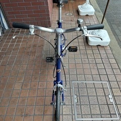 ★稀少品★ブリヂストン　TRANSIT（トランジットライト）　アルミフレーム　シングル折り畳み自転車　センタースタンド　ブルー