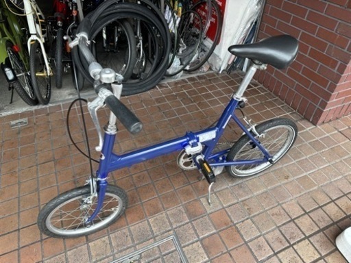 ★稀少品★ブリヂストン　TRANSIT（トランジットライト）　アルミフレーム　シングル折り畳み自転車　センタースタンド　ブルー