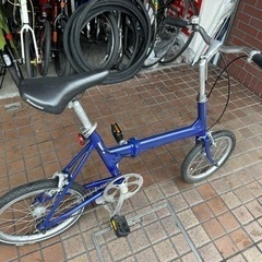 ★稀少品★ブリヂストン　TRANSIT（トランジットライト）　アルミフレーム　シングル折り畳み自転車　センタースタンド　ブルー