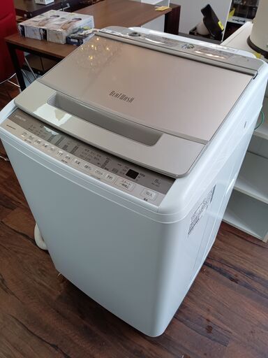 2021年製 HITACHI BEATWASH 日立 全自動洗濯機 ビートウォッシュ BW-V80F (N) シャンパン 8kg　■買取GO‼　栄和店