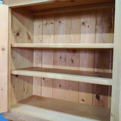 【愛品倶楽部柏店】3枚扉キッチンキャビネット カントリー調