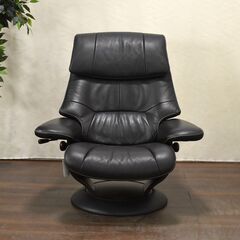 【ヤ取終了4/5】≪yt1211ジ≫ カリモク家具 パーソナルチェア RU6720 リクライニングチェア/RU6720K353 オットマン/RU6626K353 60314-04