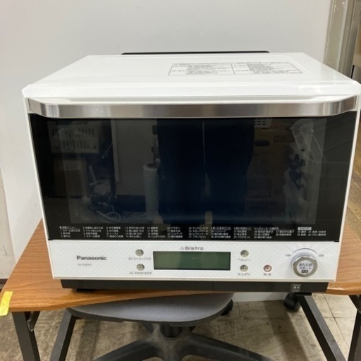 I2403-758 Panasonic スチームオーブンレンジ NE-BS80E4-W 2016年製 動作確認済み キズ汚れ有り